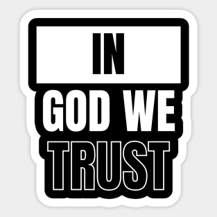 Colorful In God we Trust Christian Design Sticker